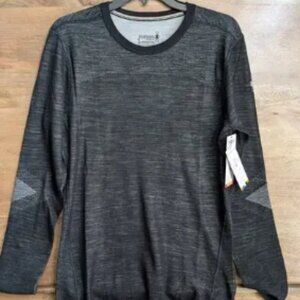 SmartWool Base Layer Shirt Mens Medium Black Intraknit Merino 200 Crew Neck Tee